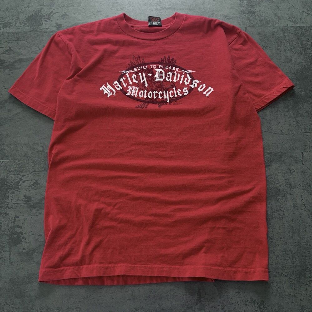 Vintage Y2K Harley Davidson Florida Shirt Flame Graphic Red Size XL